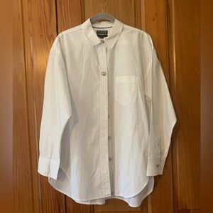J. Crew Women’s White Relaxed Fit Button Down Shirt Size: 12